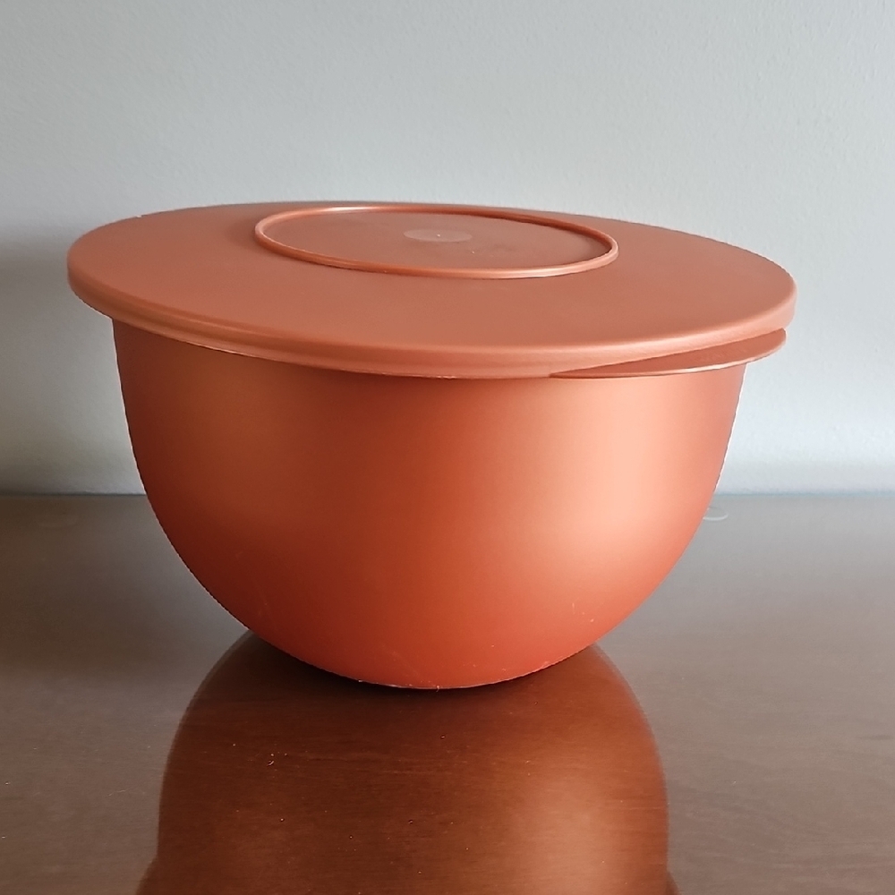 Tupperware Orange Food Storage Bowl with Lid
